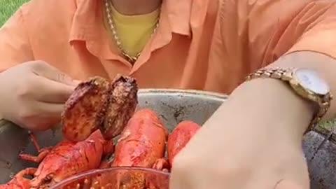 Spicy seafood muckbang🦞🦪