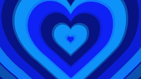 461. Heart Tunnel Background💙Blue Neon Heart