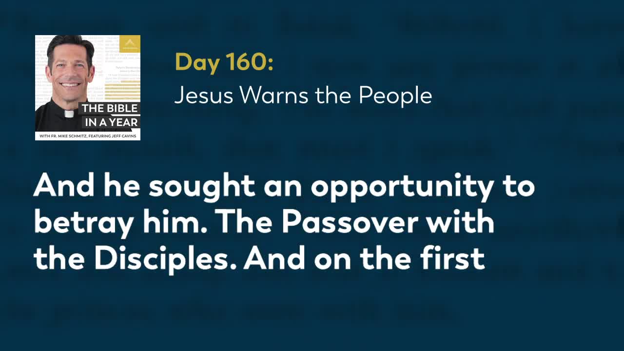 Day 160: Jesus Warns the People — The Bible in a Year (with Fr. Mike Schmitz)