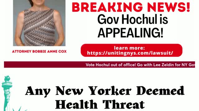 If Gov Hochul Wins Appeal, Any New Yorker Deemed A Health Risk Can Be Thrown in a Quarantine Camp