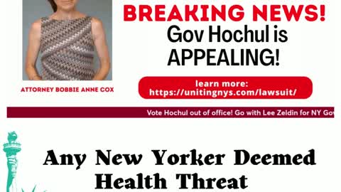 If Gov Hochul Wins Appeal, Any New Yorker Deemed A Health Risk Can Be Thrown in a Quarantine Camp