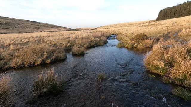 River near Fernworthy forest. Dartmoor. GoPro