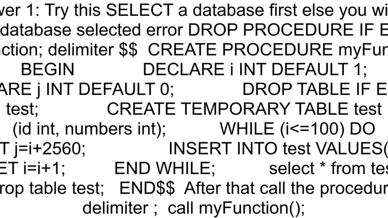 Loop MySQL to insert data in table