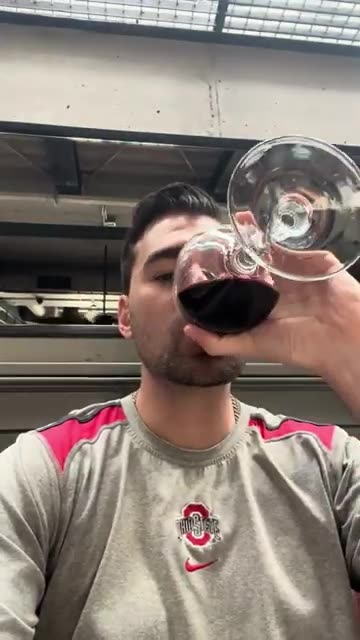 Having Some Hangover Wine In Warsaw