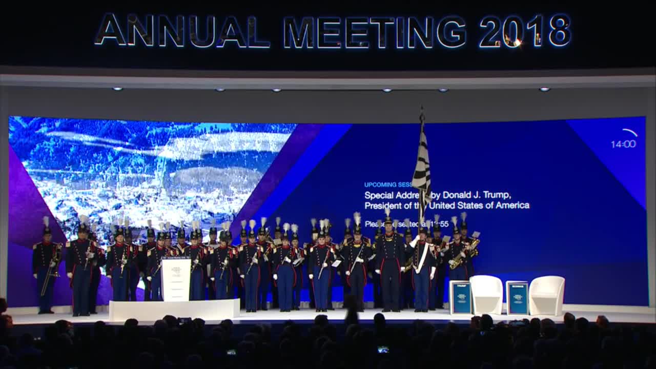 Donald Trump speaks at Davos