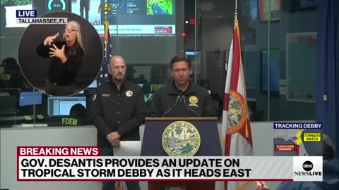 Gov. DeSantis provides update on Tropical Storm Debby