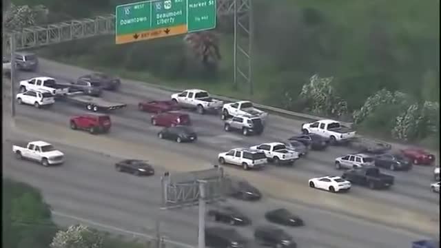 gas gas gas played over a car chase