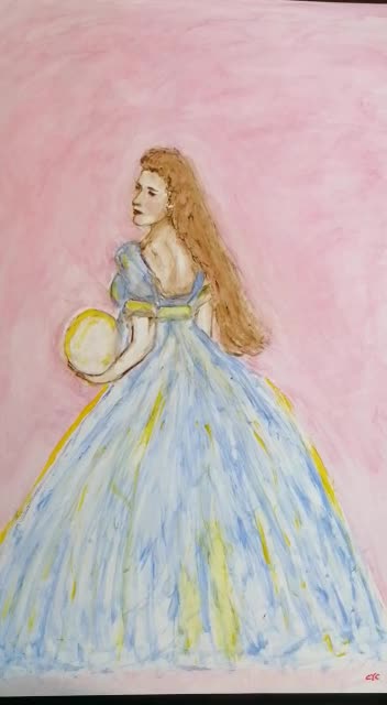 Elegant Lady in a long dress