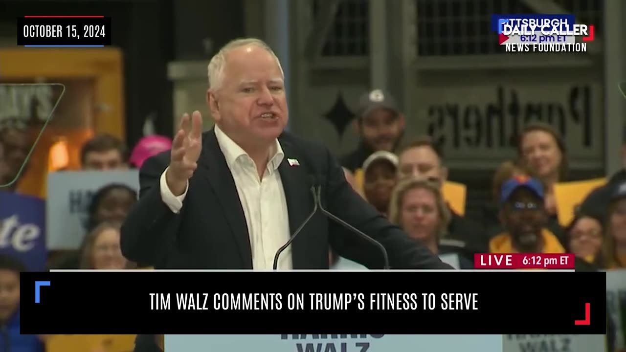 Tim Walz Comments On Trump's Fitness To Serve