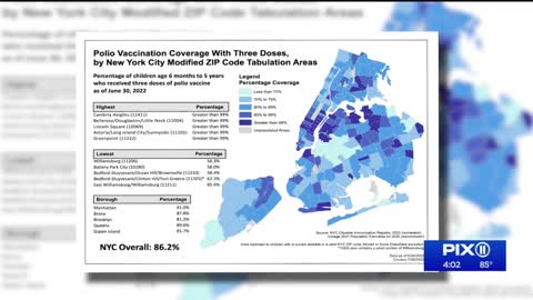 Polio found in NYC wastewater; vaccinations urged