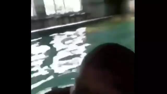 Guy Cries After Going Underwater, But It's Distorted..