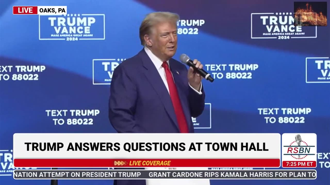 President DJ Trump Town Hall in Oaks, PA Oct 14 2024