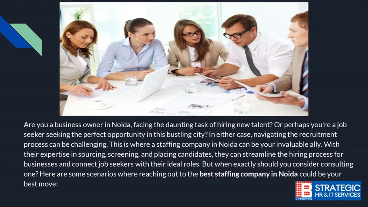 When Should You Consult a Staffing Company in Noida?