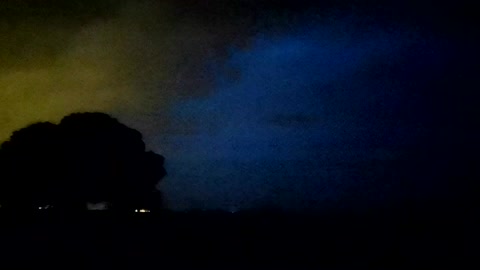 Storm's spectacular display over Spanish island