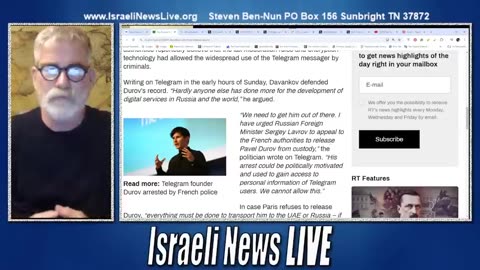 Israeli News Live - Is Israel Behind the Arrest of Pavel Durov?