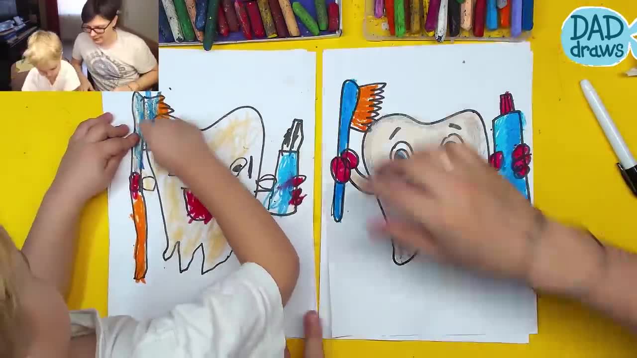 VERY VERY EASY METHOD TO DRAW ✍️ TOOTH,TOOTH PASTE AND TOOTH BRUSH ✍️📘🤷♀️