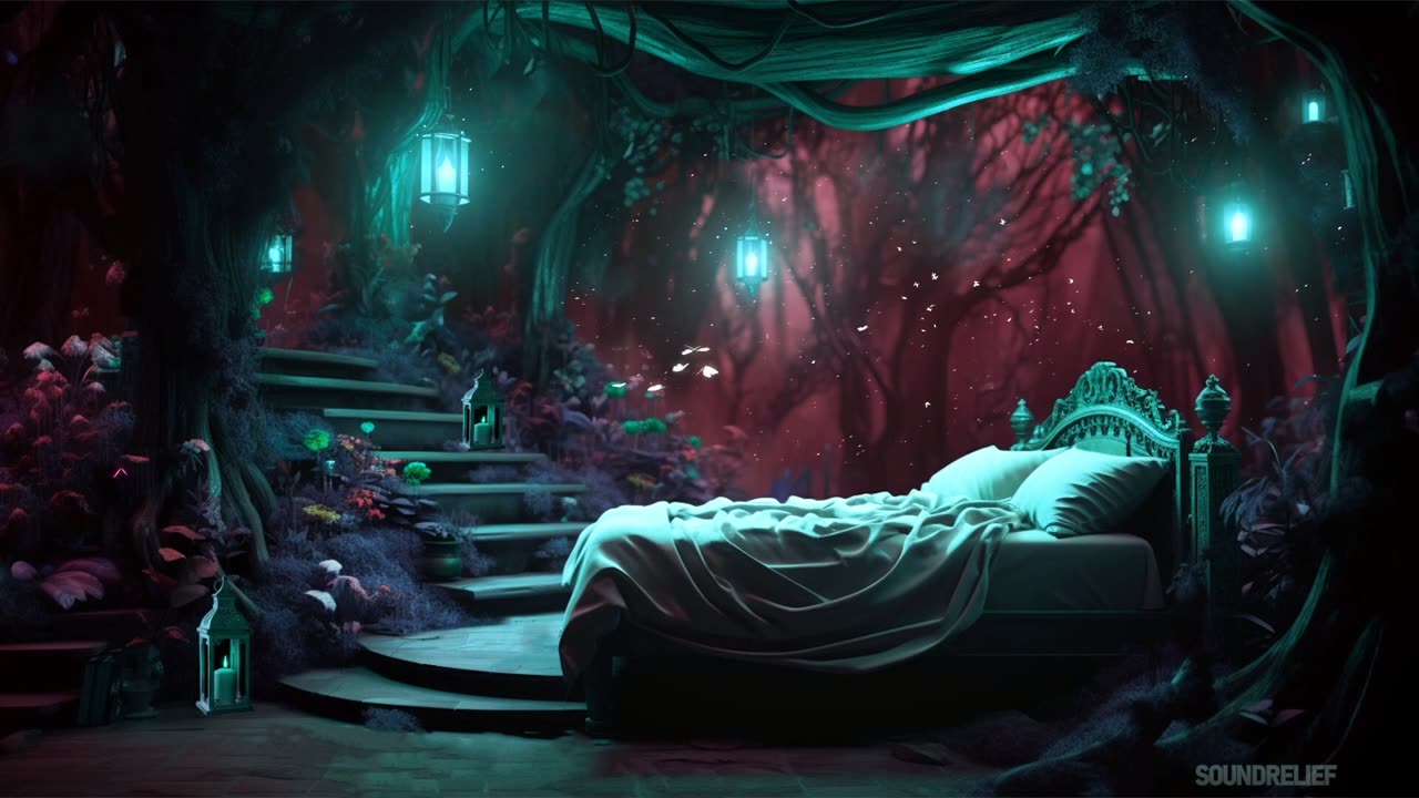 Cozy Bedroom 💤 Relaxing Music with Jungle Tribal Shamanic, Birds and Cricket sounds for Deep Sleep