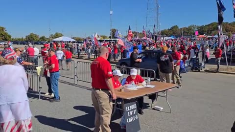 MASSIVE Crowd lines up for President Trump HOURS early in Greensboro, NC