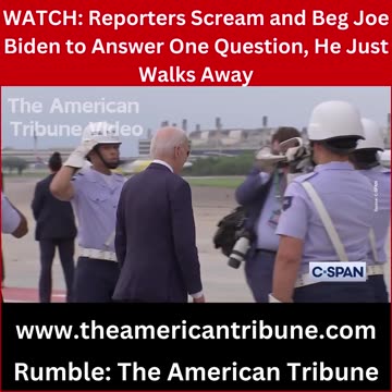 WATCH: Reporters Scream and Beg Joe Biden to Answer One Question, He Just Walks Away