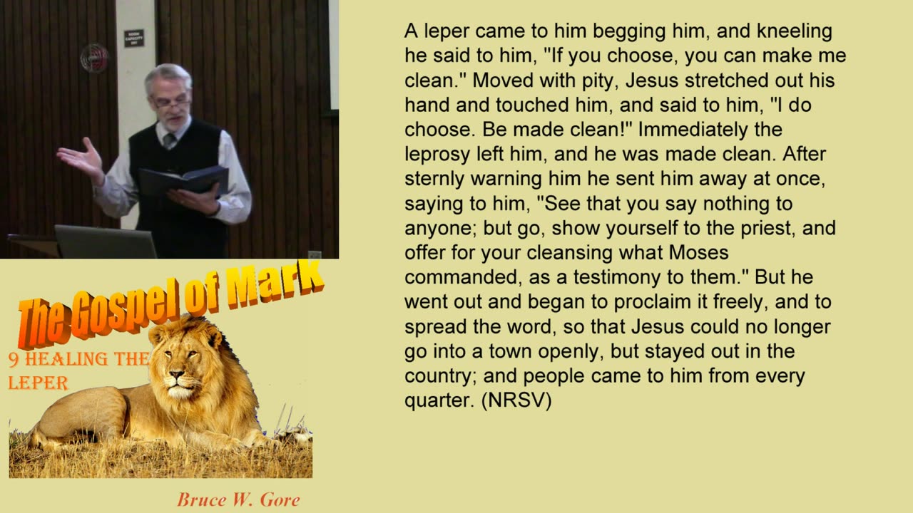 9. Jesus' Authority in Word and Touch (Mark 1:40 - 45)