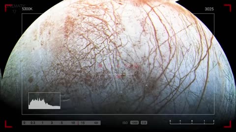 a moon covered with snow