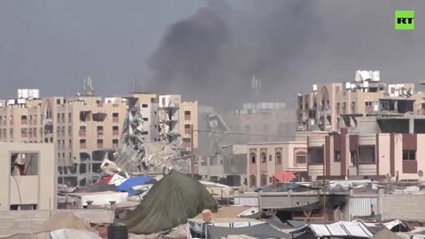IDF strikes Gazas Hamad City.mp4