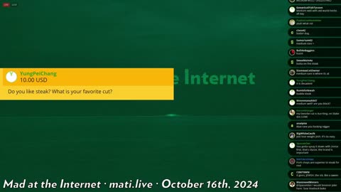 Josh blows chunks - Mad at the Internet (October 15. 2024)