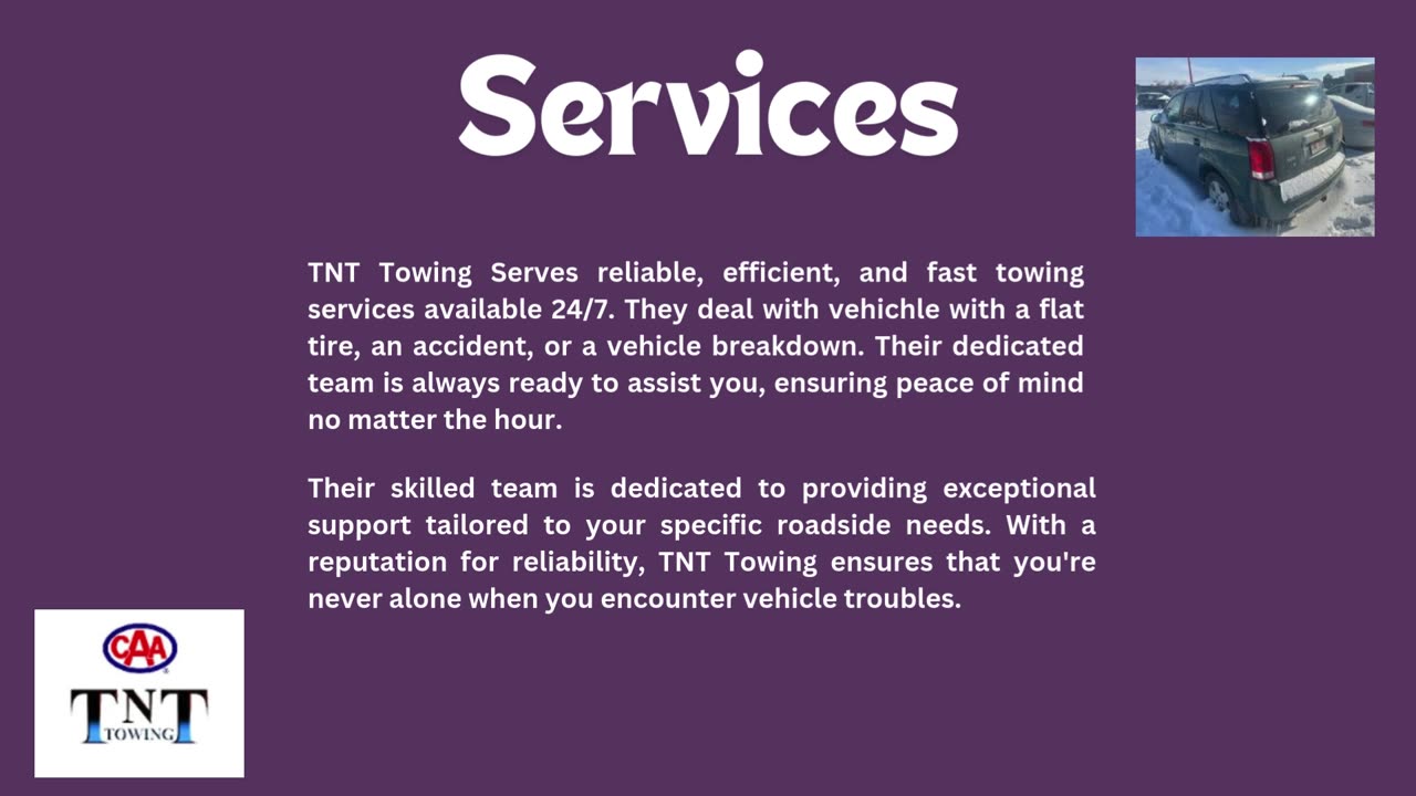 Seek Reliable AMA Roadside Assistance in Lethbridge by TNT Towing