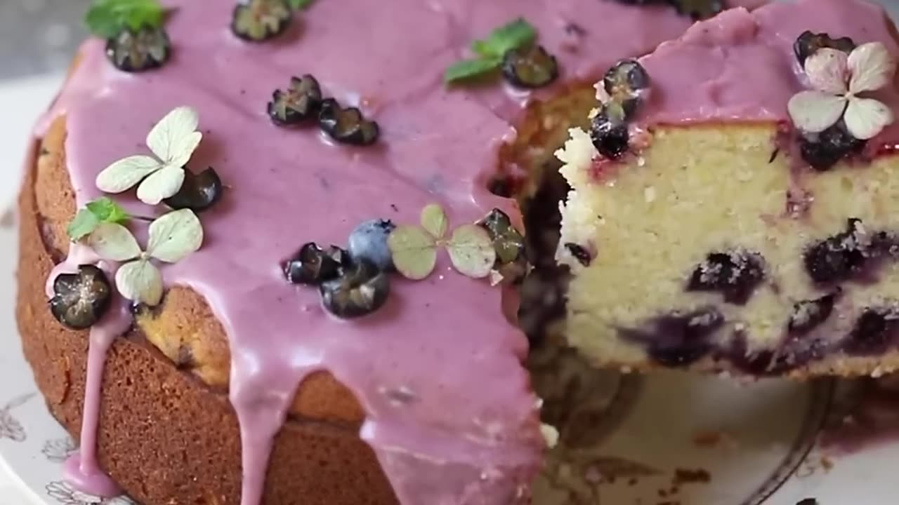 Blueberry Lemon Cake❤️ #cake