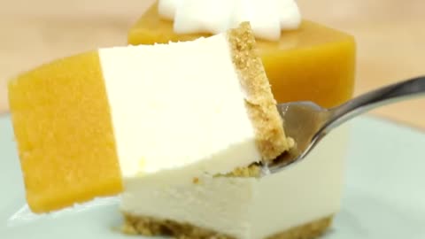Нежнейший чизкейк с персиками без выпечки🍑Рецепт