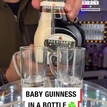 Baby guinness in a bottle
