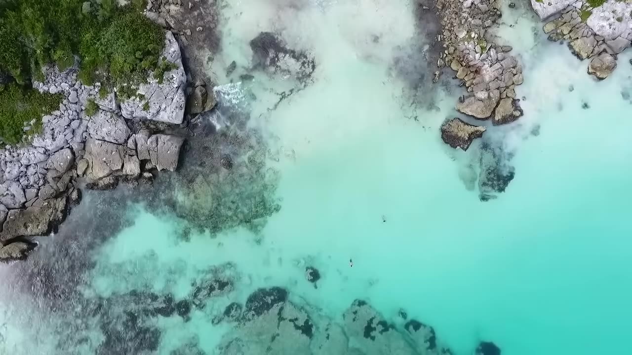 Beautiful and lovely seawaves drone view