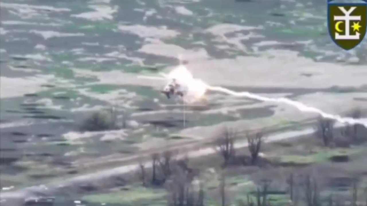 🚁🔥 Archive video: Russian Mi-8 helicopter hit by Javelin and crashed.