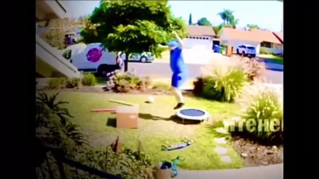 Delivery Man Get Cought On Camera! Funny Video!