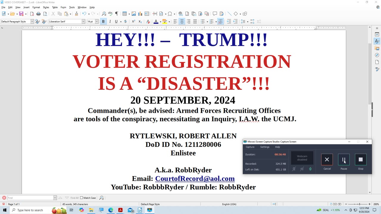 HEY!!! TRUMP!!! VOTER REGISTRATION IS A DISASTER !!!