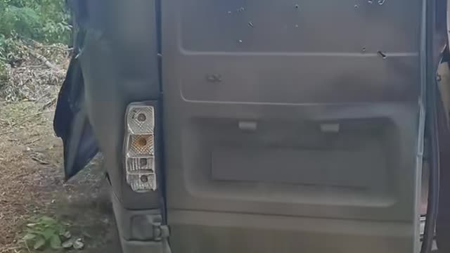 The AFU car after the shelling
