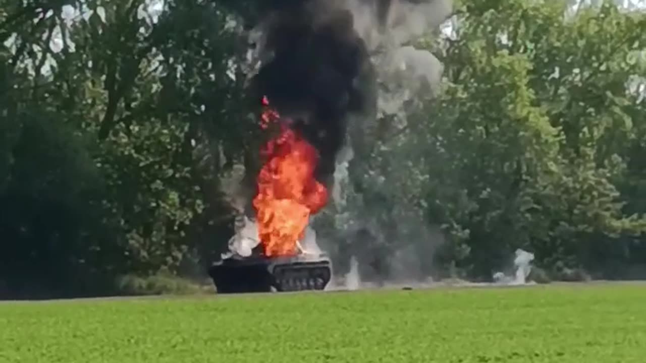 Russian Soldier Films the Insane Detonation of a Tank Way Too Close