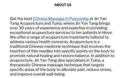 Best Chinese Massage in Pyecombe