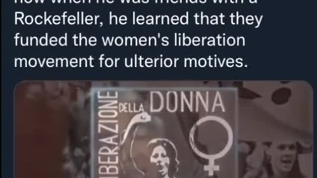 Women's Liberation Pushed By Rockefellers