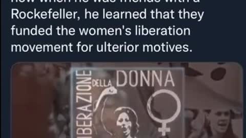 Women's Liberation Pushed By Rockefellers