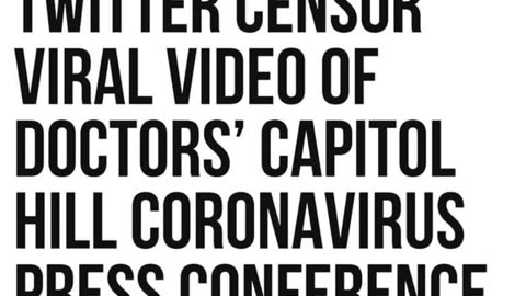 Youtube and Facebook took down doctors live streen on capitol hill then lied about it