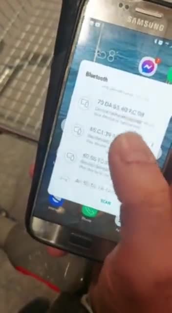 "This one again. The old, I can pick up people who've been vaxxed using my phone."