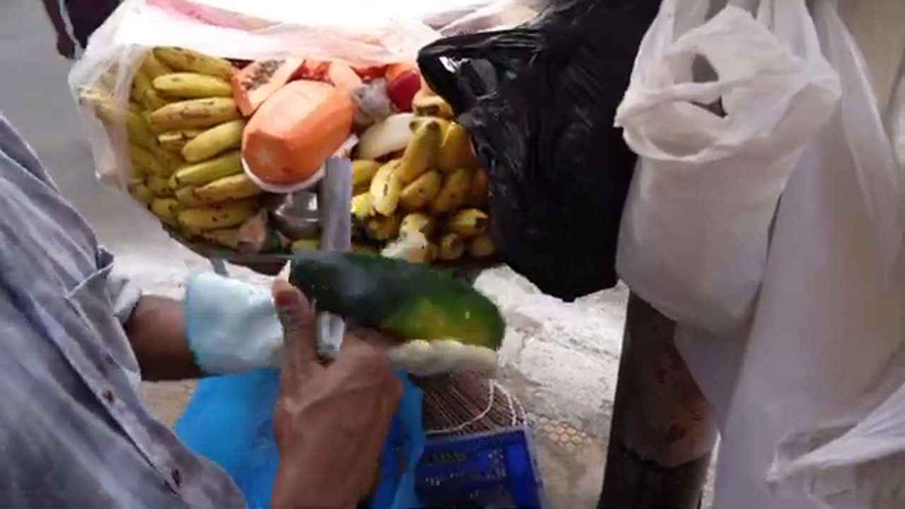 Apple, Banana, Dragon, Papaya, Watermelon etc Cutting Fruit Ninja Skills | Indian Street Food