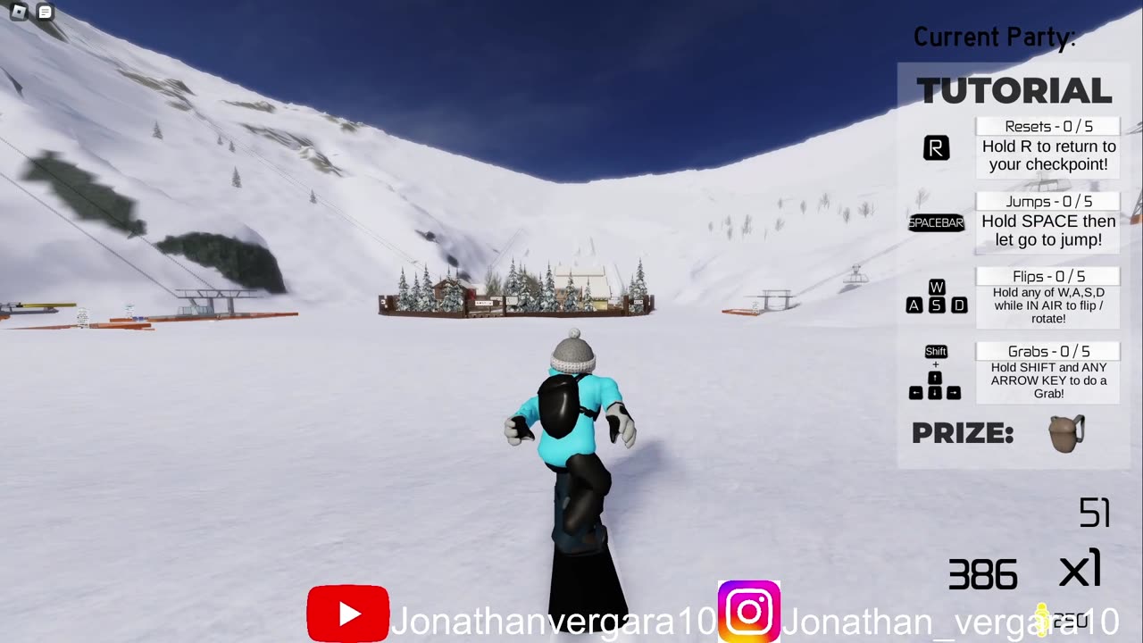 roblox snow board gameplay