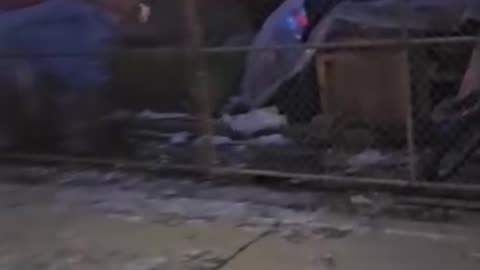 Tent city off Waterloo Street Xmas Street Saint John New Brunswick