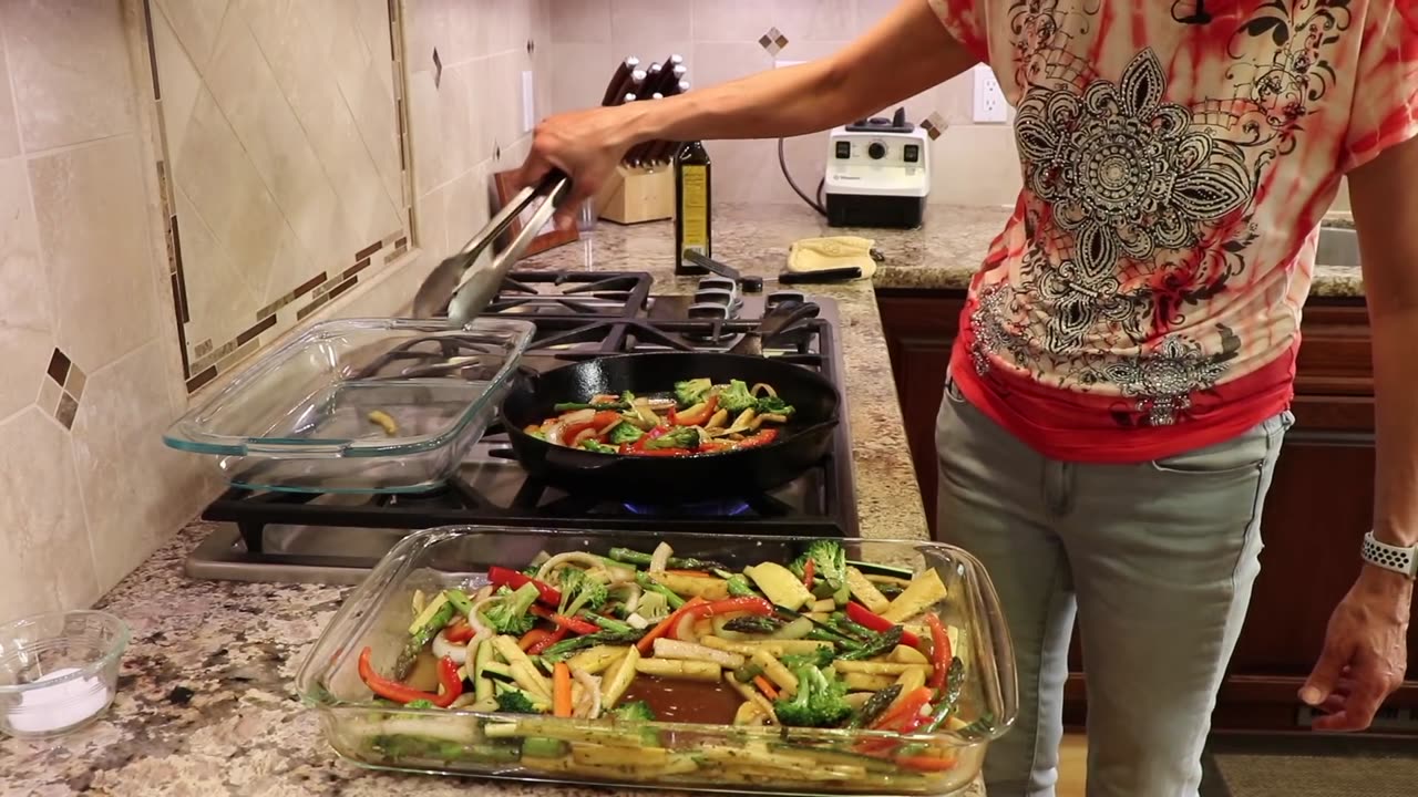 How To Make Cast Iron Grilled Balsamic Vegetables _ Rockin Robin Cooks