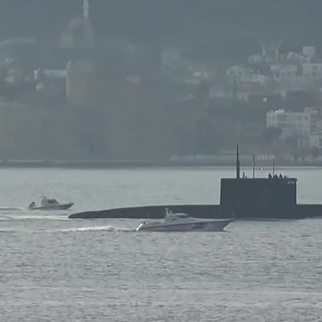 Russian submarine crosses Dardanelles for military exercises in Black Sea