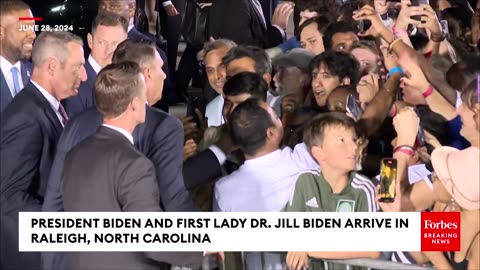 WATCH- Biden Arrives In Raleigh, North Carolina, Following First Presidential Debate With Trump