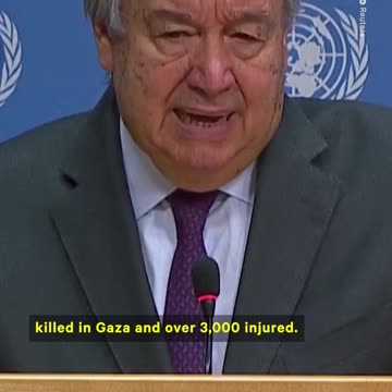 United Nations Chief 'Deeply Distressed' by Israel's Plan for Gaza Siege