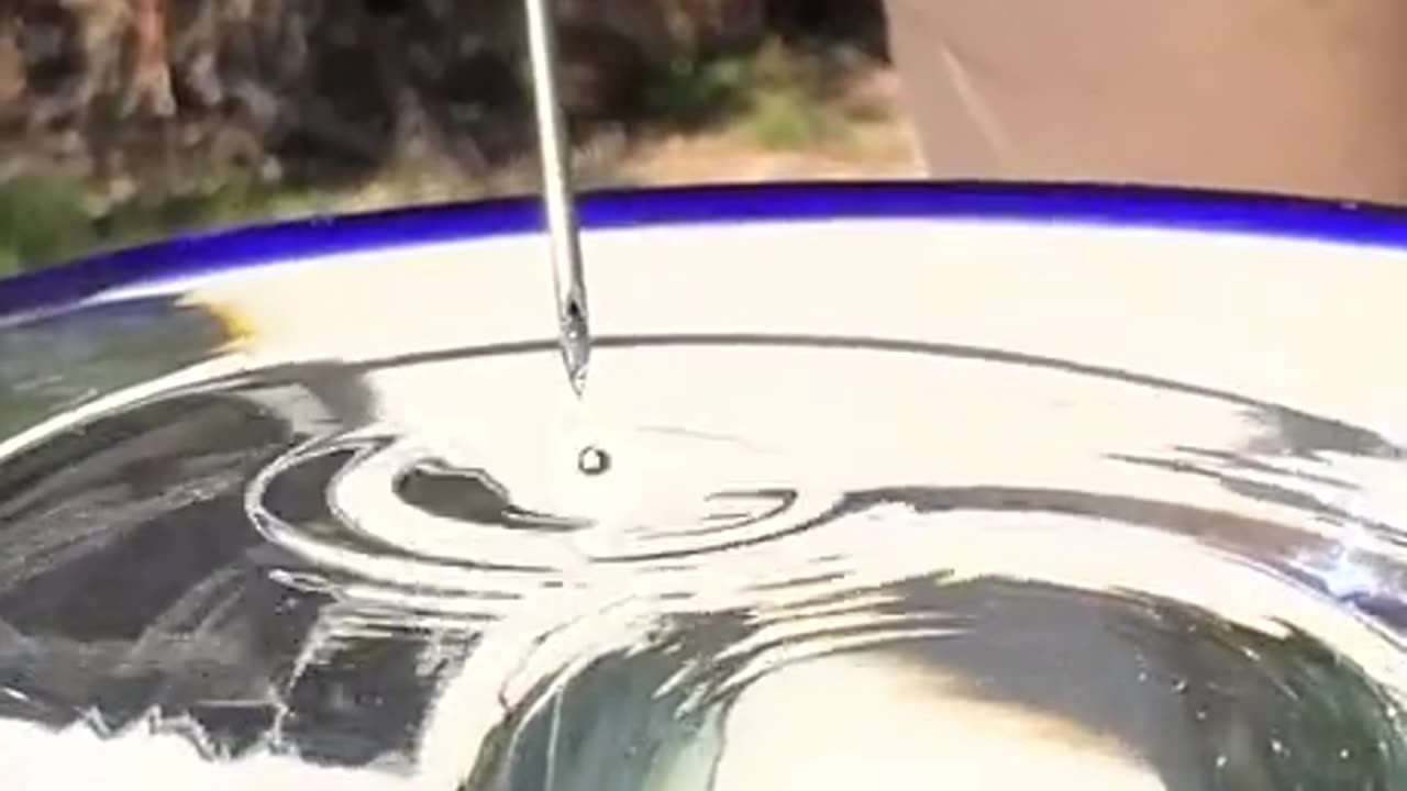 Water droplet in slow motion